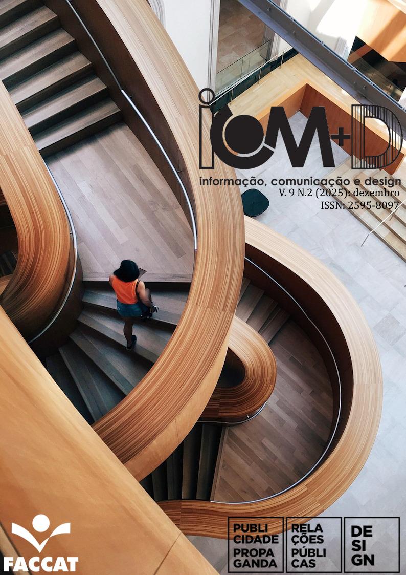 Capa da revista contendo uma escada com o ícone da revista